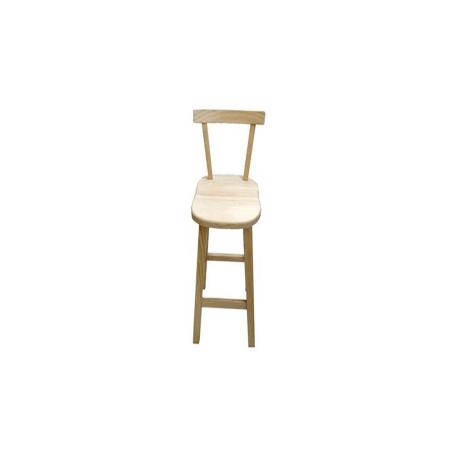 TABURETE CON RESPALDO MADERA 70/98 CM