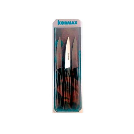 CUCHILLOS MONDADOR 9 CM MANGO NEGRO PACK 3
