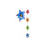 PINCHO FLOR 5 PETALOS METAL 90 CM