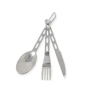 CUBIERTOS INOXIDABLES CAMPING  SET 3