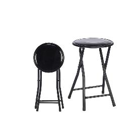TABURETE PLEGABLE NEGRO BRILLO