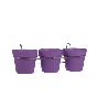 MACETAS TOSCANE 13 CM + SOPORTE MORADAS LOTE 3