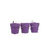 MACETAS TOSCANE 15 CM + SOPORTE MORADAS LOTE 3