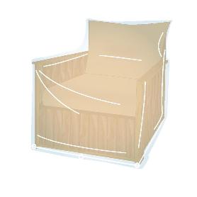 FUNDA SILLON SOFA 1 PLAZA 90X100X70 CM
