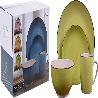 VAJILLA LOZA VALENCIA VERDE 16 PIEZAS