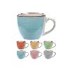 TAZAS CAFE LOZA COLORES 9 CL ESTUCHE 6