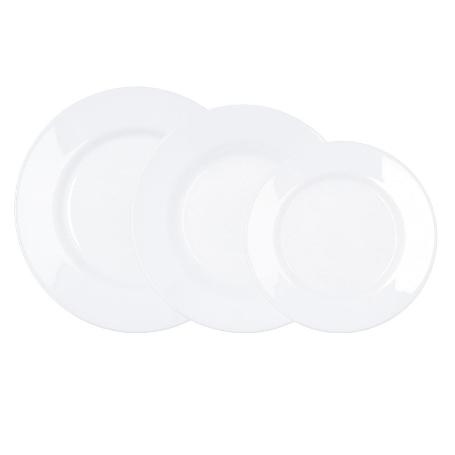VAJILLA OPAL PLUMI BLANCA 18 PIEZAS
