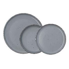 VAJILLA CERAMICA DUNA GRIS 12 PIEZAS