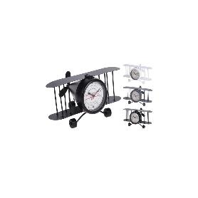 RELOJ SOBREMESA AVION 20X22X12 CM SURTIDO