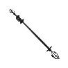 BARRA CORTINA METAL 70-120 CM NEGRO