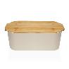 PANERA PLASTICO + TABLA CORTAR BAMBU BLANCA