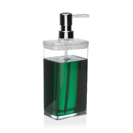 DISPENSADOR JABON TRANSPARENTE 9,4X5,7X23 CM