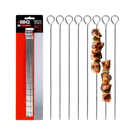 PINCHOS BROCHETA 27 CM 8 PIEZAS BLISTER 8