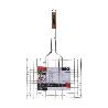 PARRILLA DOBLE MANGO MADERA 40X30 CM