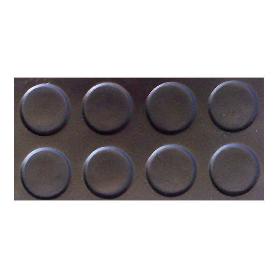 PAVIMENTO GOMA CIRCULO NEGRO 1 M X 3 MM ROLLO 10 M