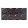 PAVIMENTO GOMA CIRCULO NEGRO 1 M X 3 MM ROLLO 10 M