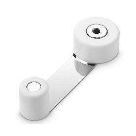 TOPE RETENEDEDOR GIRATORIO METAL BLANCO BLISTER