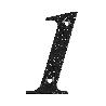 NUMERO 1 -M.4 NEGRO 10CM. DISPLAY