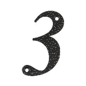 NUMERO 3 -M.4 NEGRO 10CM. DISPLAY