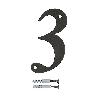 NUMERO 3 -M.4 NEGRO 10CM. DISPLAY