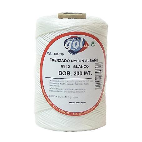 CUERDA LINEA BLANCA FINA 8840 TRENZADA NYLON ROLLO 200M