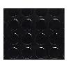 PAVIMENTO PVC CIRCULOS NEGRO 1,3 M R 20 MT