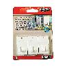 PERCHA MEDIANA ADHESIVA BLANCA BLIST-3