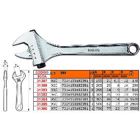 LLAVE AJUSTABLE 96C BAHCO