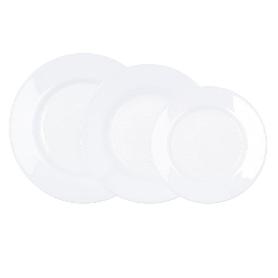 VAJILLA OPAL PLUMI BLANCA 18 PIEZAS