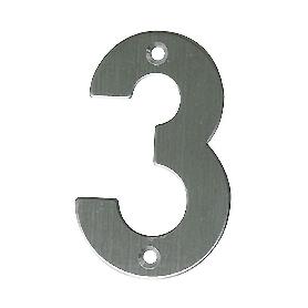 NUMERO 3 -M.4 INOX.18/8 10CM. DISPLAY