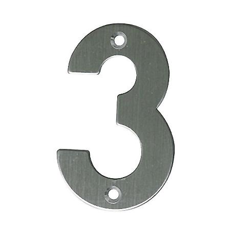 NUMERO 3 -M.4 INOX.18/8 10CM. DISPLAY