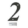 NUMERO 2 -M.4 NEGRO 10CM. DISPLAY