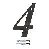 NUMERO 4 -M.4 NEGRO 10CM. DISPLAY