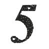 NUMERO 5 -M.4 NEGRO 10CM. DISPLAY