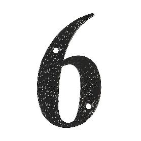 NUMERO 6 -M.4 NEGRO 10CM. DISPLAY