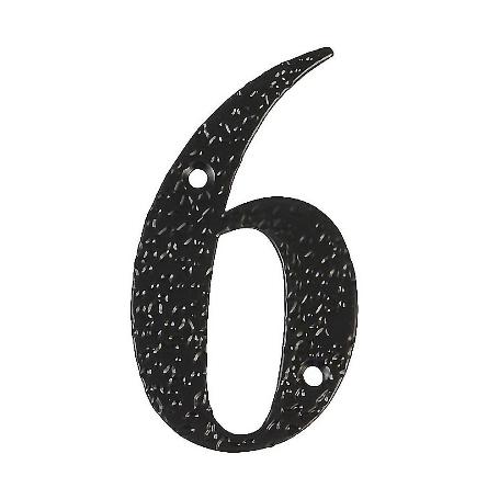 NUMERO 6 -M.4 NEGRO 10CM. DISPLAY