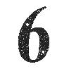 NUMERO 6 -M.4 NEGRO 10CM. DISPLAY