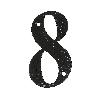 NUMERO 8 -M.4 NEGRO 10CM. DISPLAY