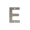 LETRA E-4 PULGADAS ACERO INOXIDABLE 18/8