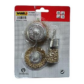 KIT 3 ESCOBILLAS ACERO D83570 BLISTER
