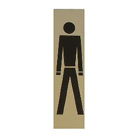 LETRERO SILUETA HOMBRE 165X43MM ADHESIVO