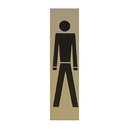LETRERO SILUETA HOMBRE 165X43MM ADHESIVO