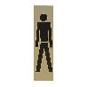 LETRERO SILUETA HOMBRE 165X43MM ADHESIVO