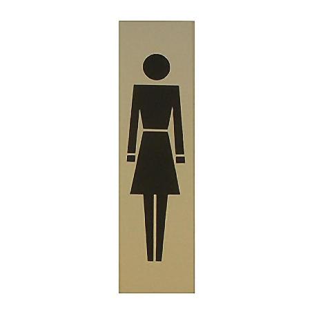 LETRERO SILUETA MUJER 165X43 MM ADHESIVO