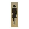 LETRERO SILUETA MUJER 165X43 MM ADHESIVO