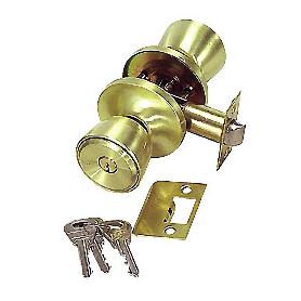 CERRADURA U-3000-AL-70 LATON LLAVE Y PASO