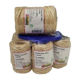 CUERDA SISAL 2 CABOS 2,5 MM ROLLO 120GR