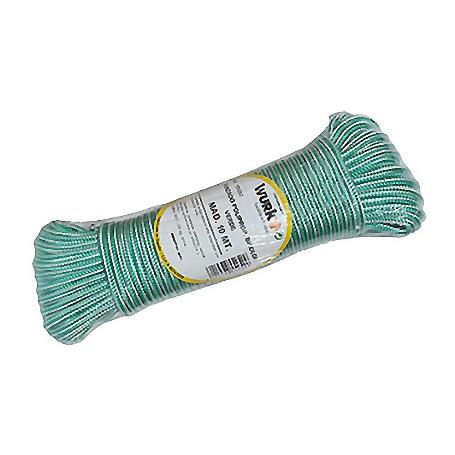CUERDA TRENZADA POLIPROPILENO VERDE ROLLO 10M