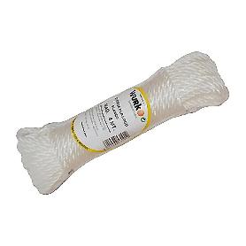CUERDA PLASTICO 4 MM BLANCA ROLLO 5M