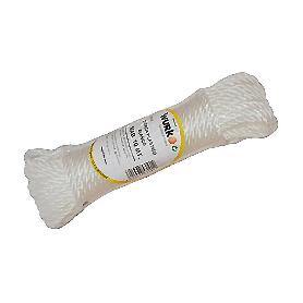 CUERDA PLASTICO 4 MM BLANCA ROLLO 10M